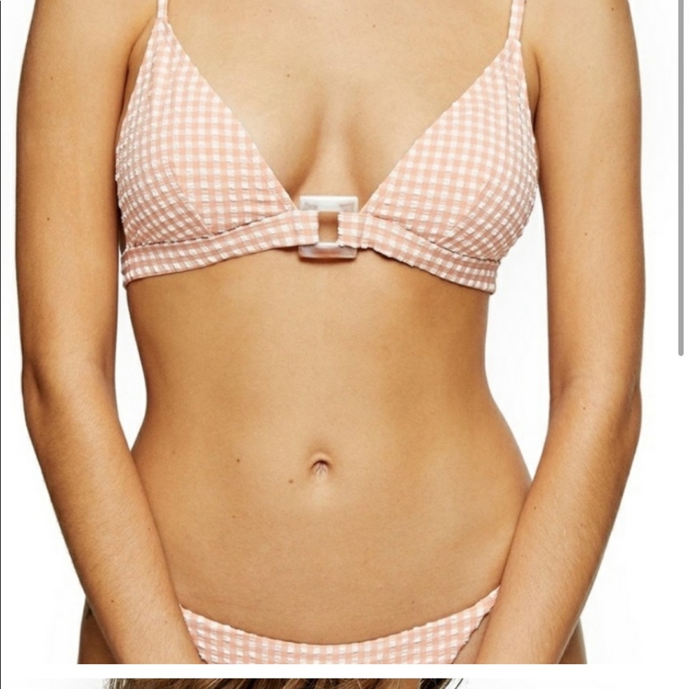 topshop gingham bikini nwt